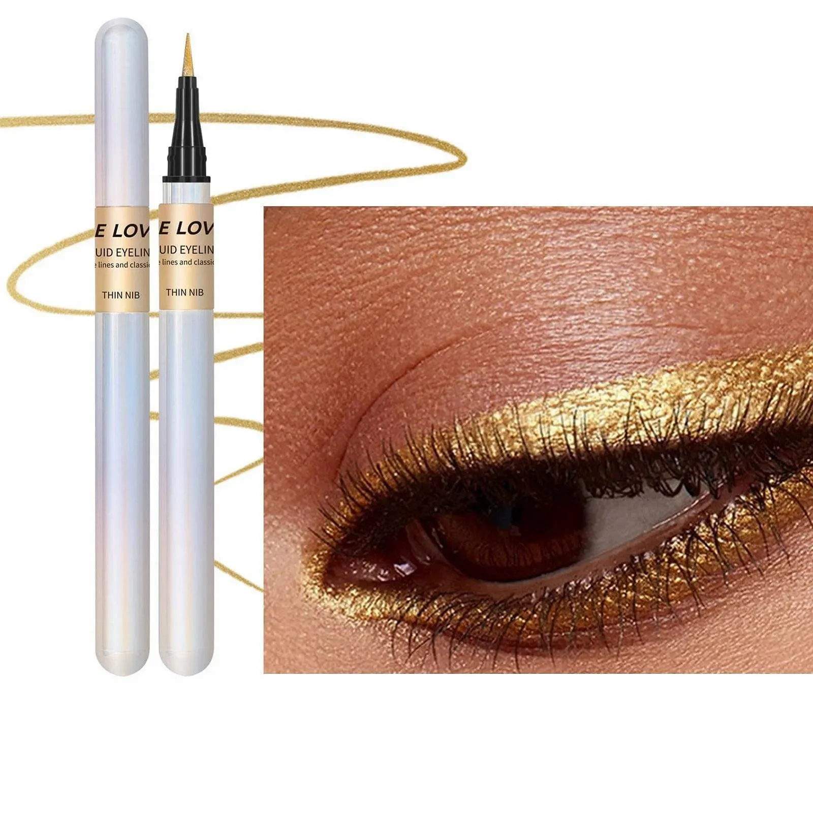 Підводка рідка, матова, водостійка, високопігментована, довготривала Delr, фото №6 Підводка рідка, матова, водостійка, високопігментована, довготривала Delr, фото №6