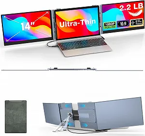 Монітор портативний потрійний 14" Kwumsy S8 ProFull HD LCD 60 Гц - Фото 1