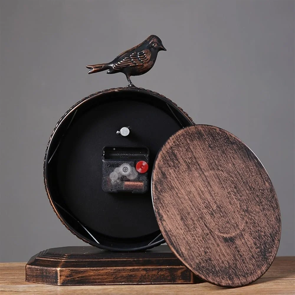 Настільний годинник Aioneer з 7,4-дюймовим циферблатом, римські цифри, тихий, не цокає, ретро-стиль, декоративний, фото №6