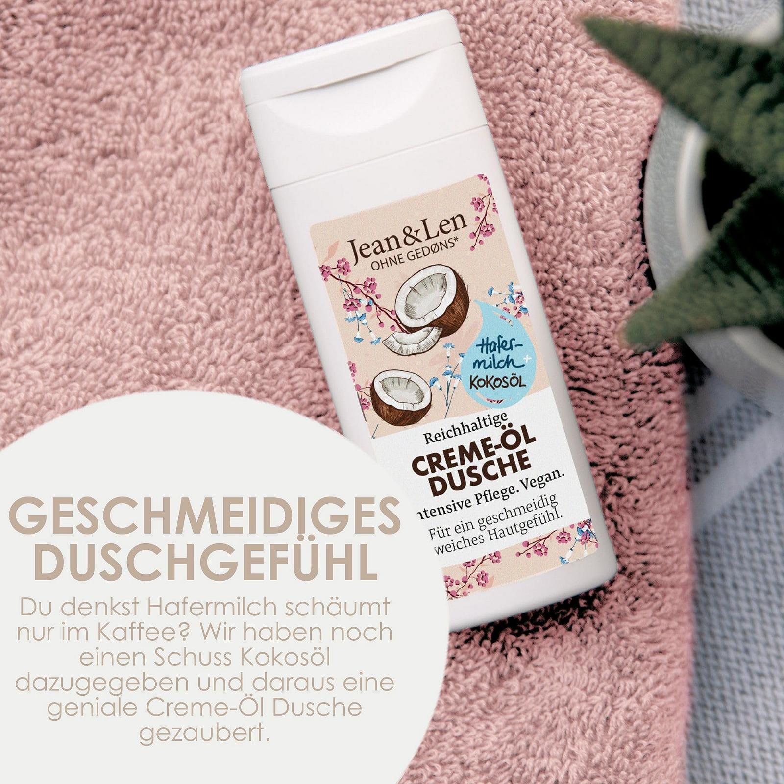 Крем-гель для душа Jean & Len Oat Milk & Coconut Oil Travel Size 50 мл, фото №6