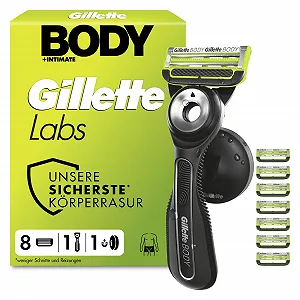 Купити Бритва GilletteLabs Body & Intimate для тіла та інтимних зон чоловіча із захистом від врослого волосся 1 рукоятка тримач для душу 8 лез - Фото 1 Бритва GilletteLabs Body & Intimate для тіла та інтимних зон чоловіча із захистом від врослого волосся 1 рукоятка тримач для душу 8 лез - Фото 1