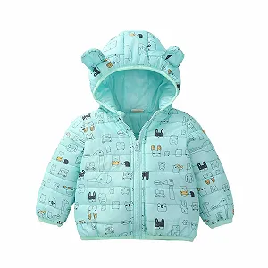 Дитяча зимова куртка стьобана для дівчинки - Фото 1