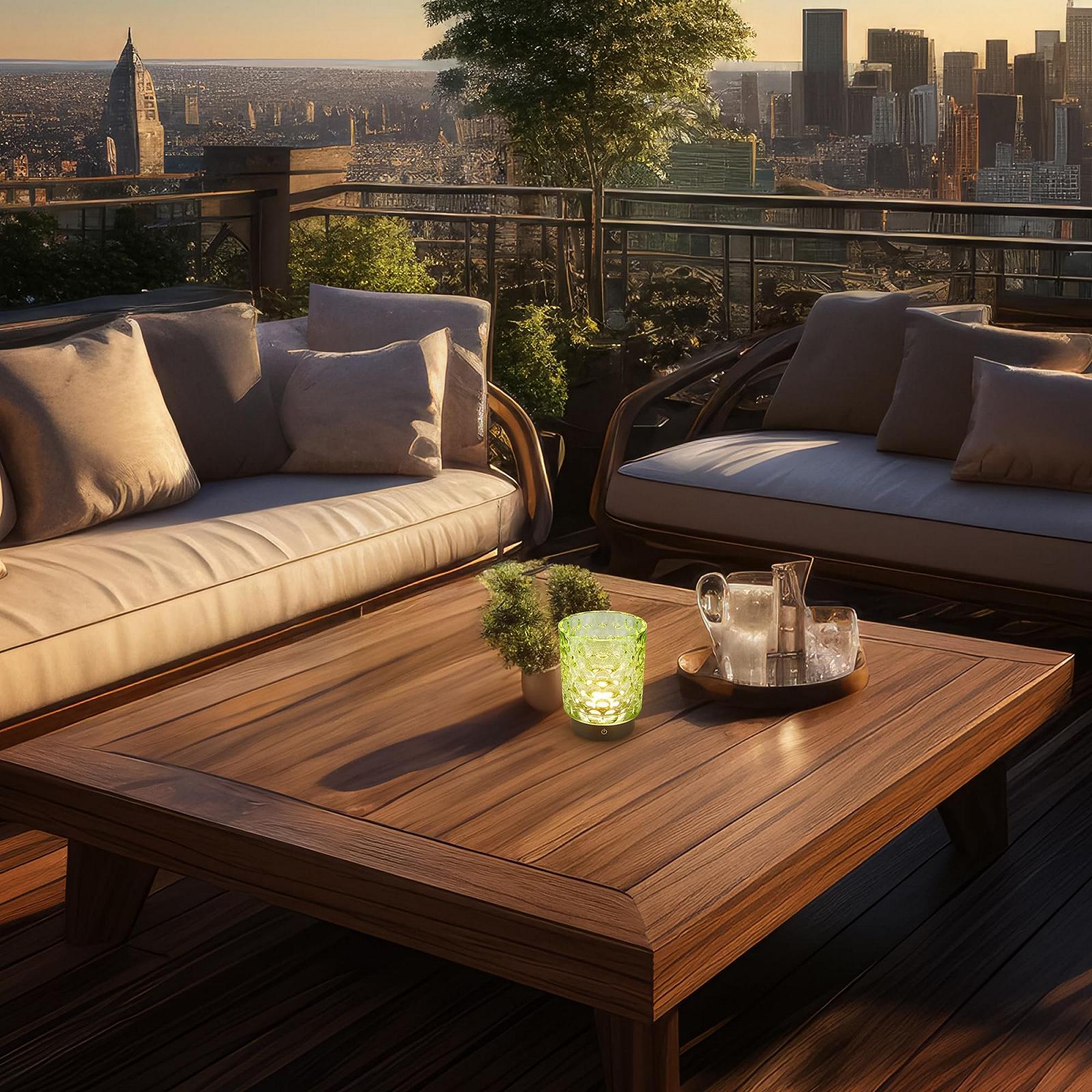 Настольная лампа BRILONER LED Wireless IP44 Стеклянная Сенсорная 15 x 11 см Green, фото №4