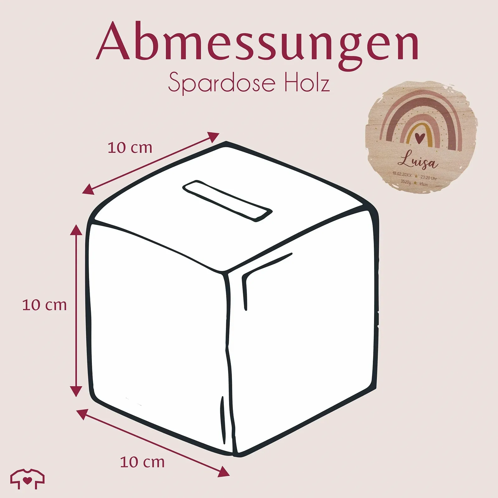 Скарбничка Personalised Rainbow Дерево, фото №3