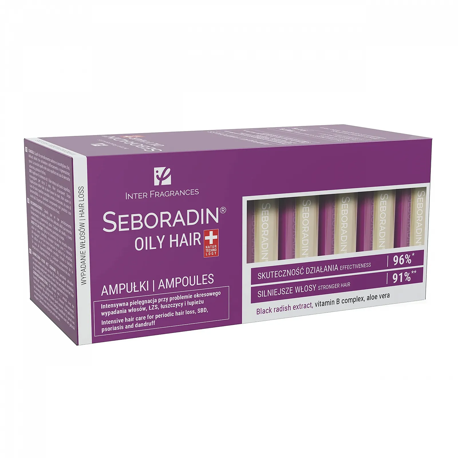 Ампули Seboradin для жирного волосся проти випадіння волосся при псоріазі та лупі, фото №1