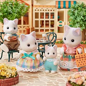 Фигурки для кукольного дома Sylvanian Families Latte Cat Family synthetic.ua - Фото 1