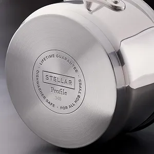 Каструля-сотейник Stellar Profile 20 cm 3.2 L з нержавіючої сталі індукційна з двома ручками без покриття synthetic.ua - Фото 1