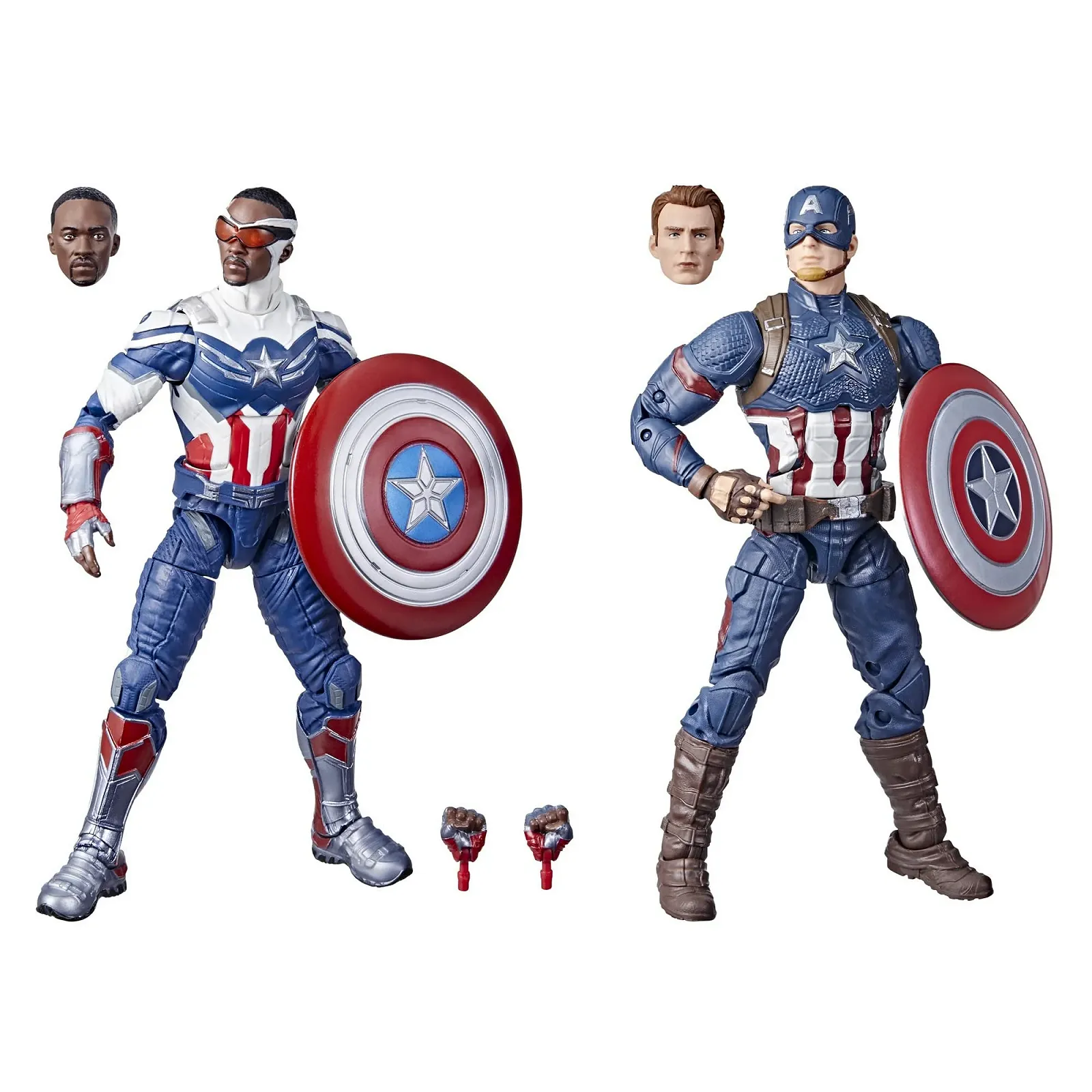 Екшн-фігурки Hasbro Marvel Legends Series Captain America Twin Pack Steve Rogers & Sam Wilson 15 см F5880, фото №1