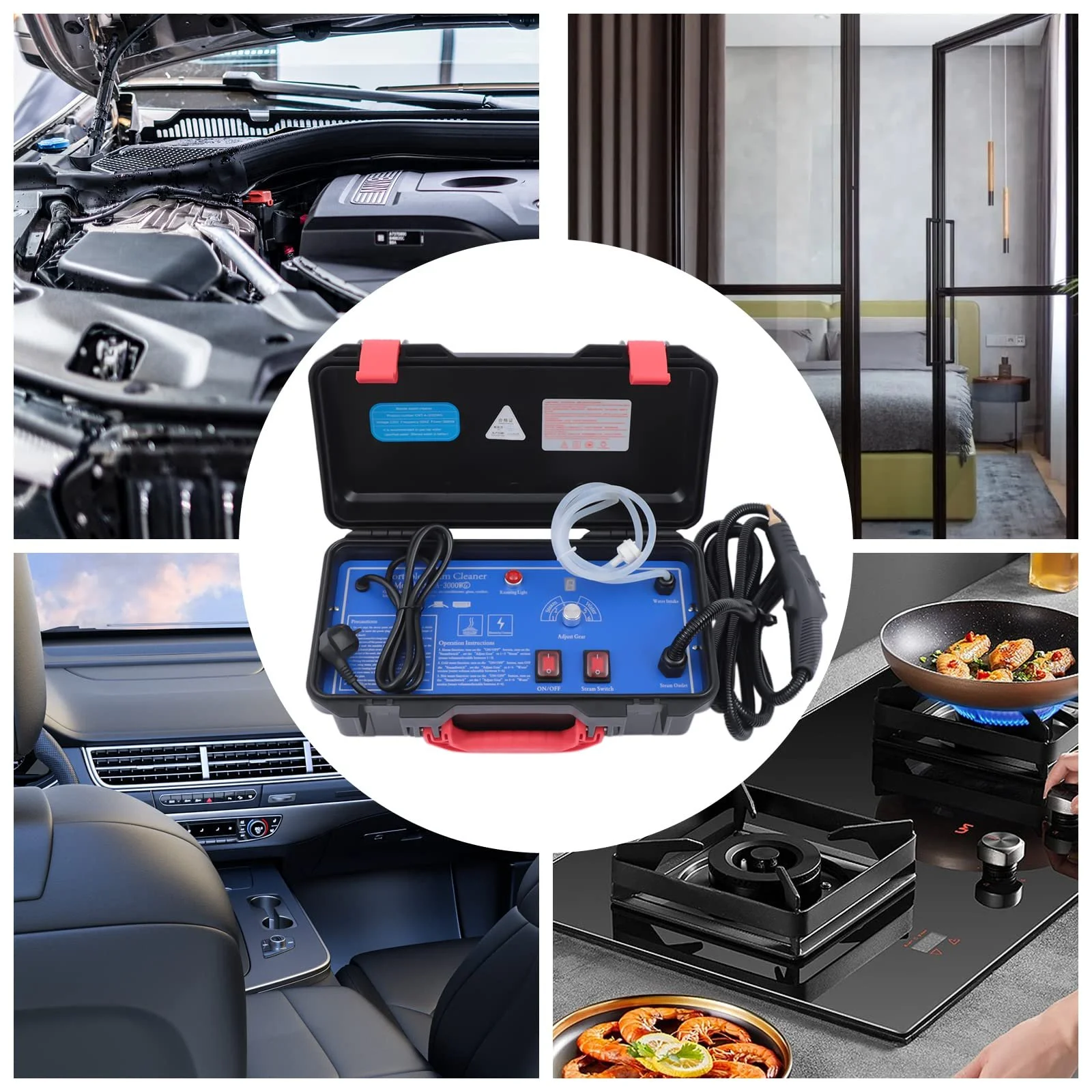 Портативний пароочисник 3000 Вт 1 л 3.5 бар, фото №1