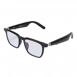 AI окуляри-перекладач, AI Smart окуляри-перекладач з сенсорною функцією в мікрофонний динамік для подорожей, музичних дзвінків (чорний) - Фото 1