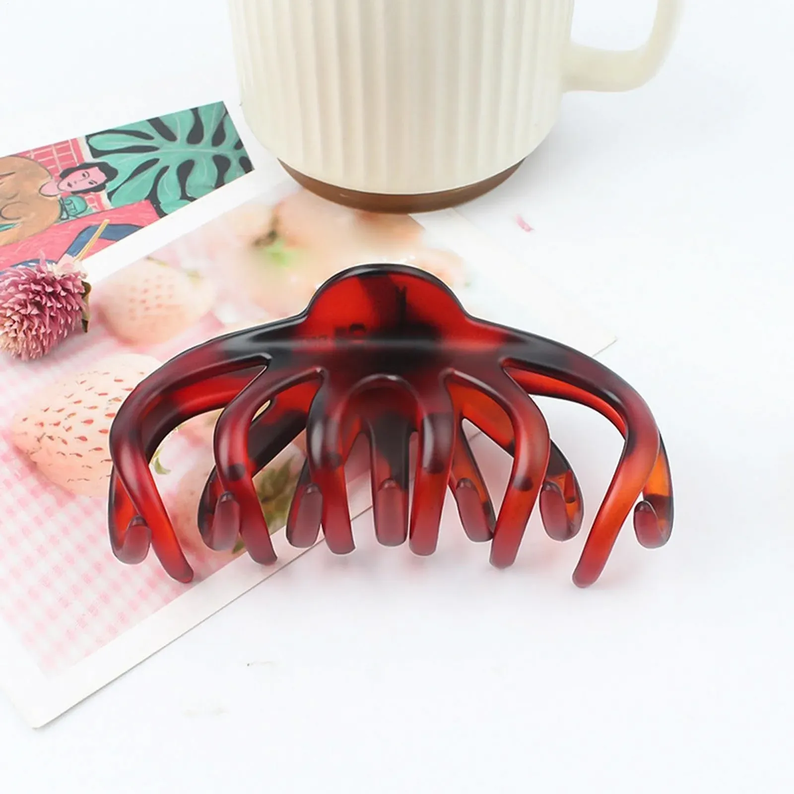 Большие заколки для волос Леопардовые заколки для волос когтями осьминога 4 шт. Нескользящая заколка для волос Сильная фиксация для густых волос, фото №8 Большие заколки для волос Леопардовые заколки для волос когтями осьминога 4 шт. Нескользящая заколка для волос Сильная фиксация для густых волос, фото №8