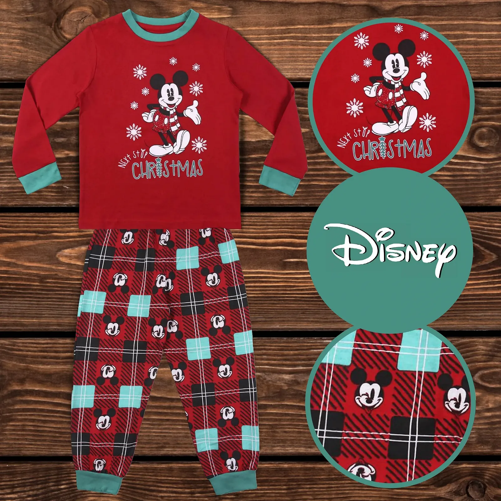 Піжама Disney Mickey Mouse and Minnie Mouse Різдвяна, фото №4 Піжама Disney Mickey Mouse and Minnie Mouse Різдвяна, фото №4