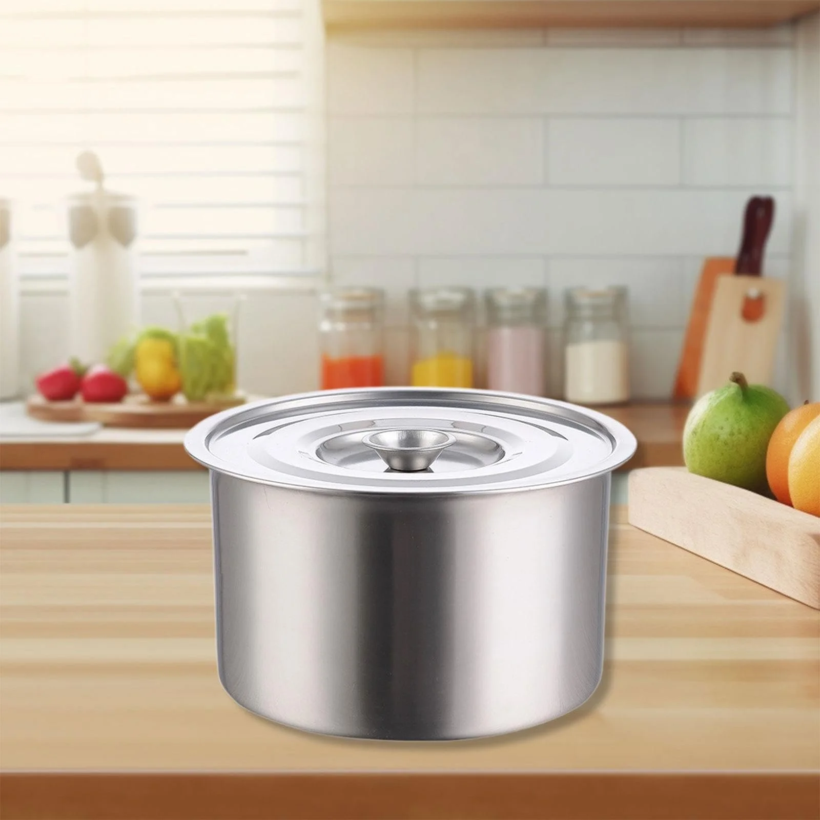 Миска для змішування perfk 14 x 9.5 см з кришкою Stainless Steel, фото №5