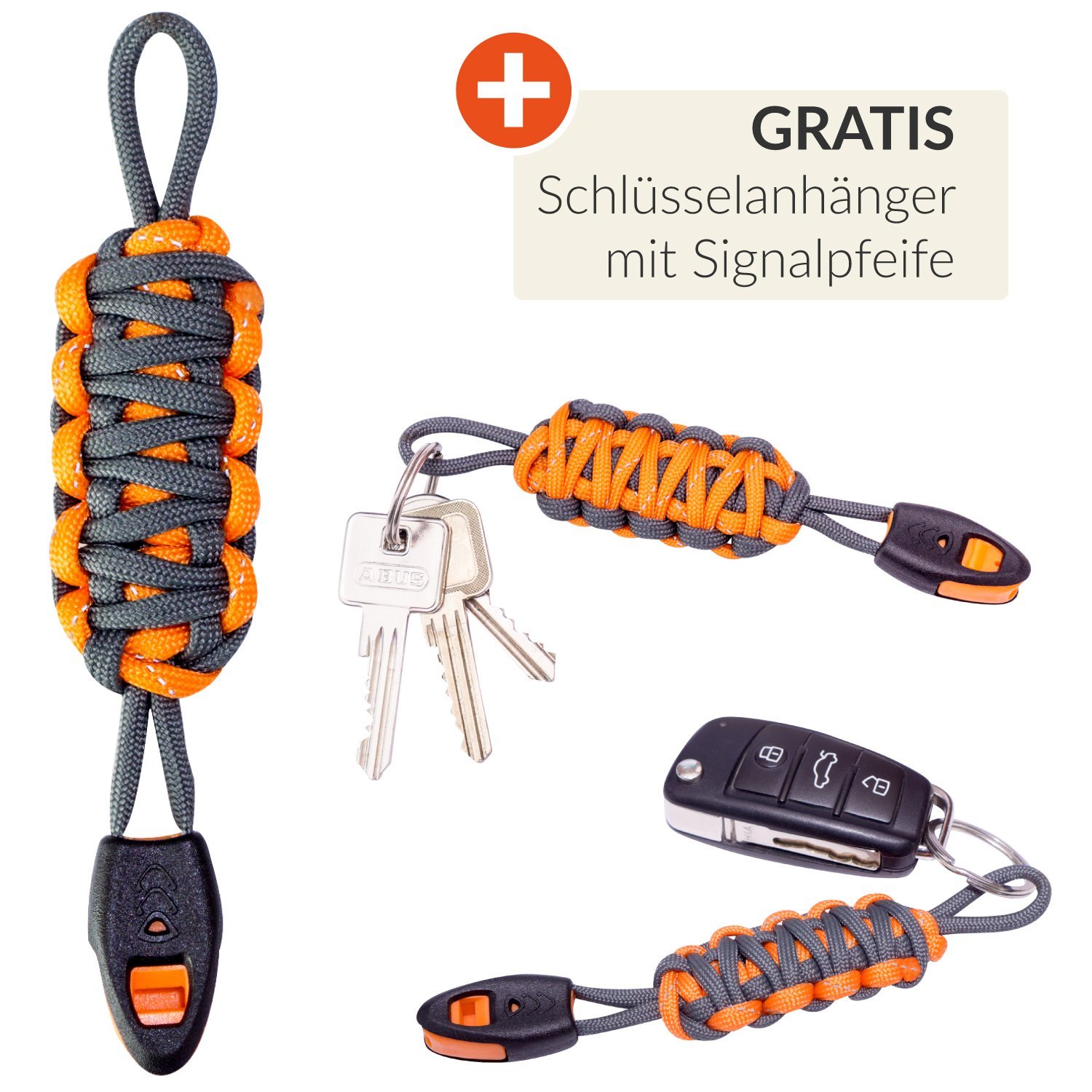 Браслет Paracord PARALOOP® з підвіскою та свистком - аварійний трос - набір для виживання - застібка з нержавіючої сталі, фото №4