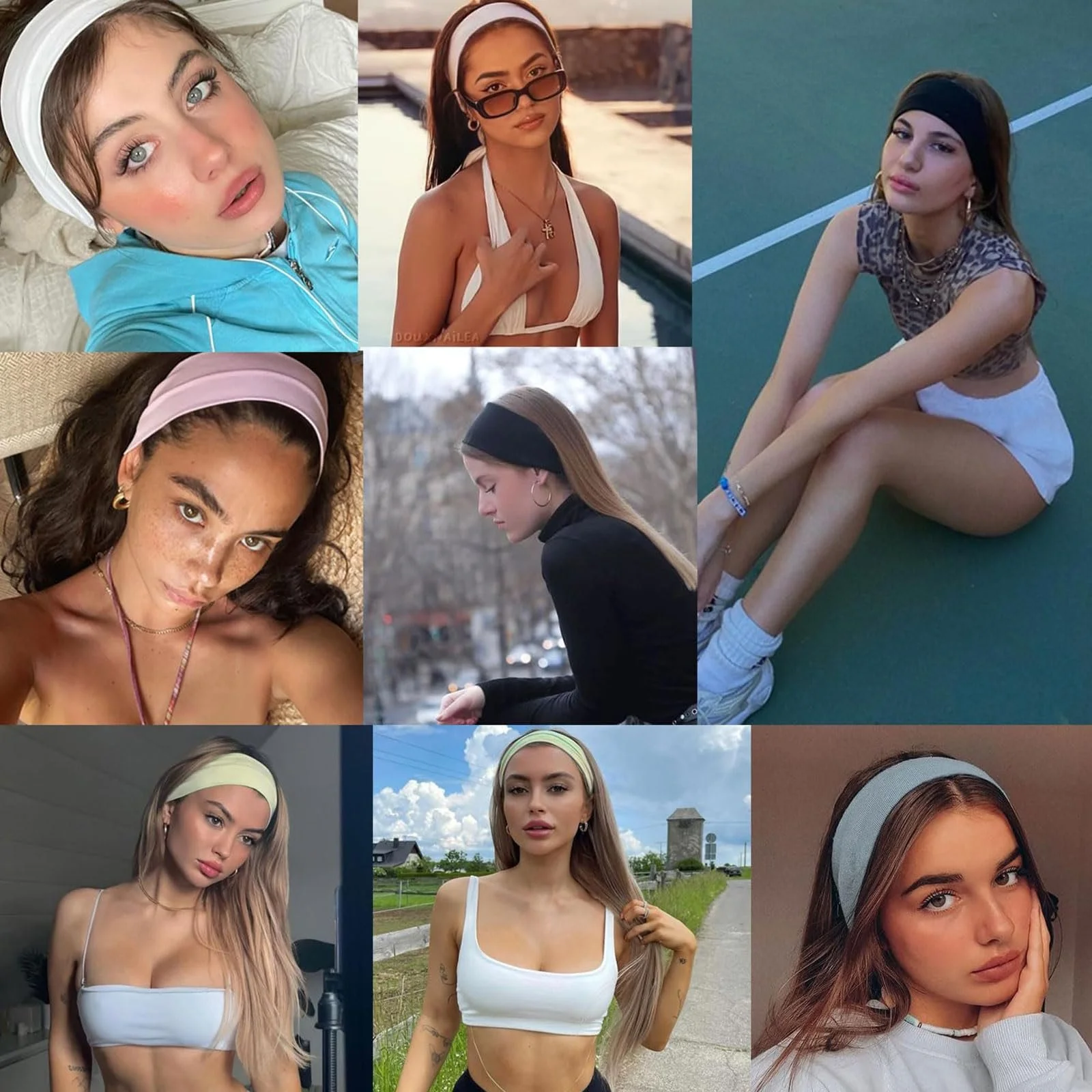 Набір пов'язок на голову, еластичні, спортивні, бавовняні, фото №5 Набір пов'язок на голову, еластичні, спортивні, бавовняні, фото №5