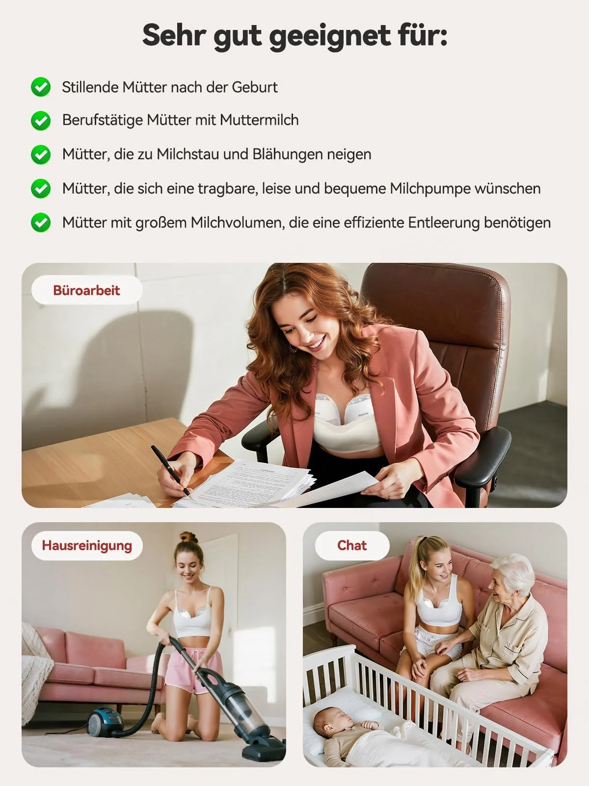 Электрический Молокоотсос Robofun Hands-Free, двойной, 4 режима, 12 уровней всасывания, 19 мм/21 мм/24 мм, 2 шт, фото №9 Электрический Молокоотсос Robofun Hands-Free, двойной, 4 режима, 12 уровней всасывания, 19 мм/21 мм/24 мм, 2 шт, фото №9