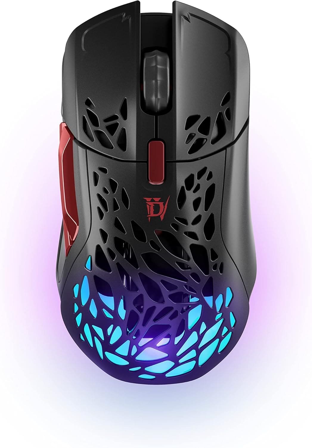 Ігрова бездротова миша SteelSeries Aerox 5 Wireless Diablo / 18 000 CPI / 9 кнопок / Bluetooth / RGB-підсвітка / Чорна, фото №1