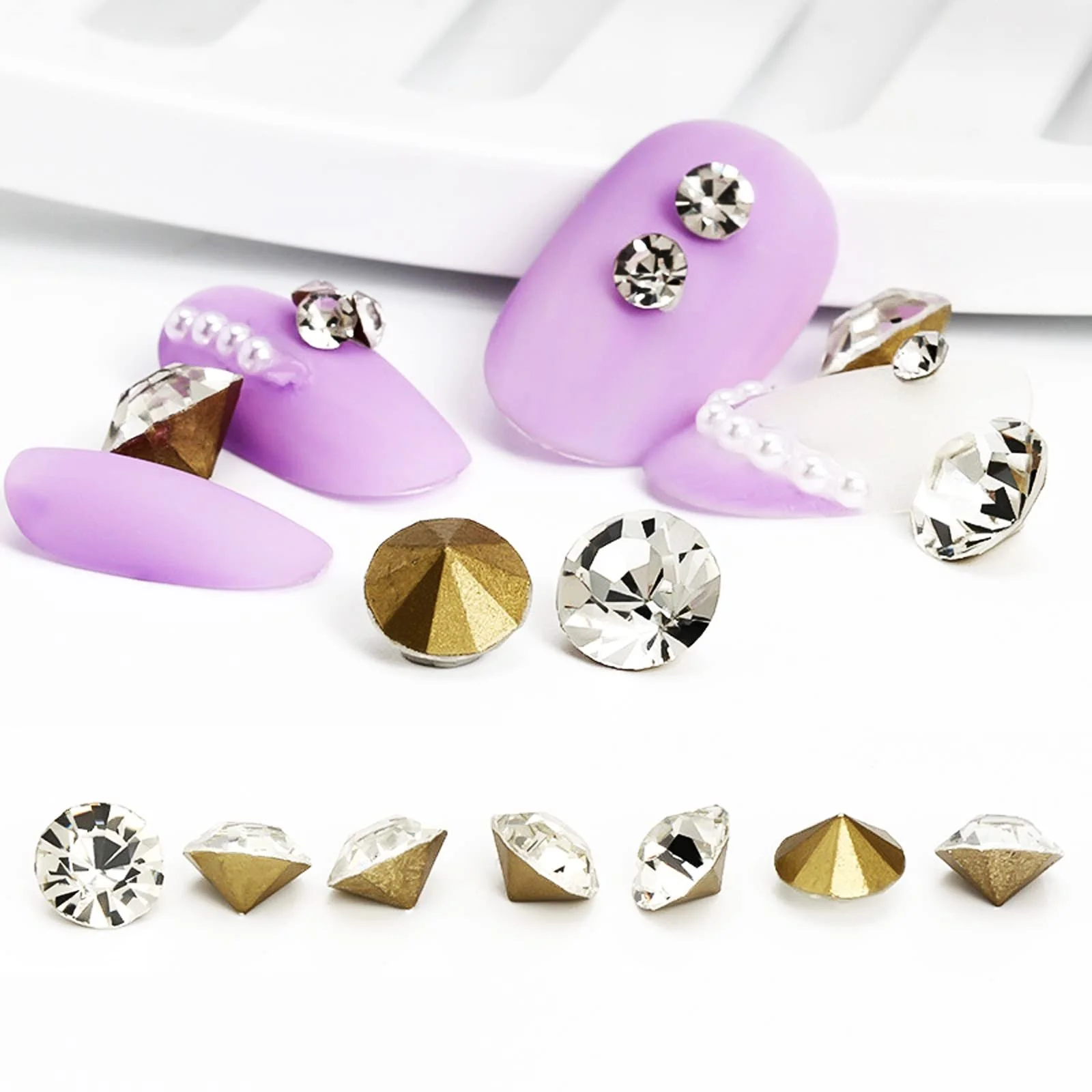 Стрази для нігтів 3D Скло Crystal, фото №5 Стрази для нігтів 3D Скло Crystal, фото №5