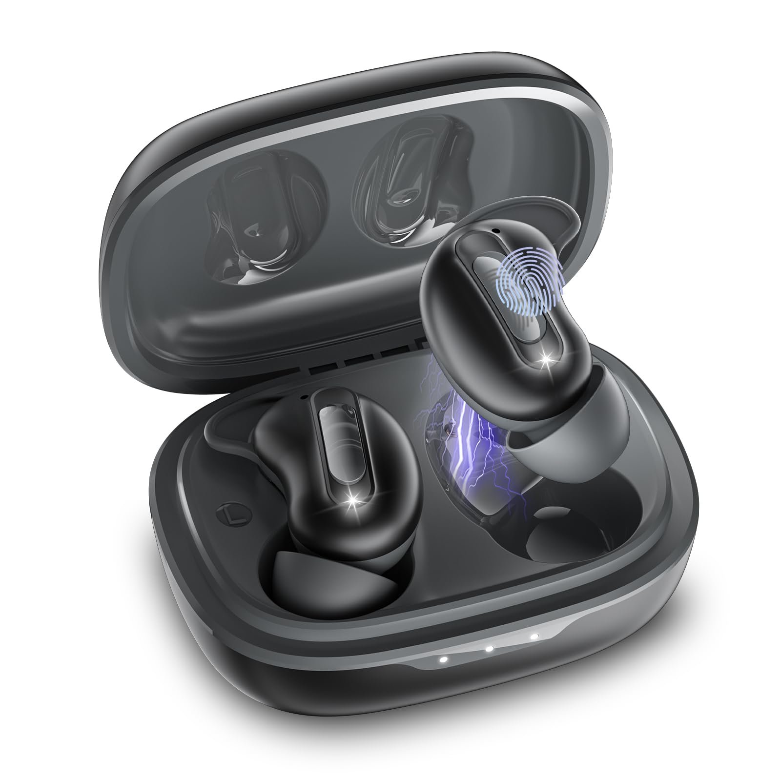 Навушники Bluetooth, Sleep Headphones, Бездротові навушники Bluetooth 5.4 з 4 мікрофонами ANC+ENC 48 год, Hi-Fi звук, сенсорне керування, IPX7 водонепроникні, зручні для тих, хто спить на боці, фото №1