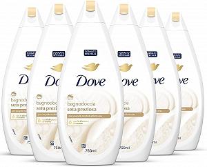 Піна для душу Dove Silk зі зволожуючим кремом протестовано дерматологами для чоловіків та жінок флакон зі 100% переробленого пластику, 6 шт. - Фото 1