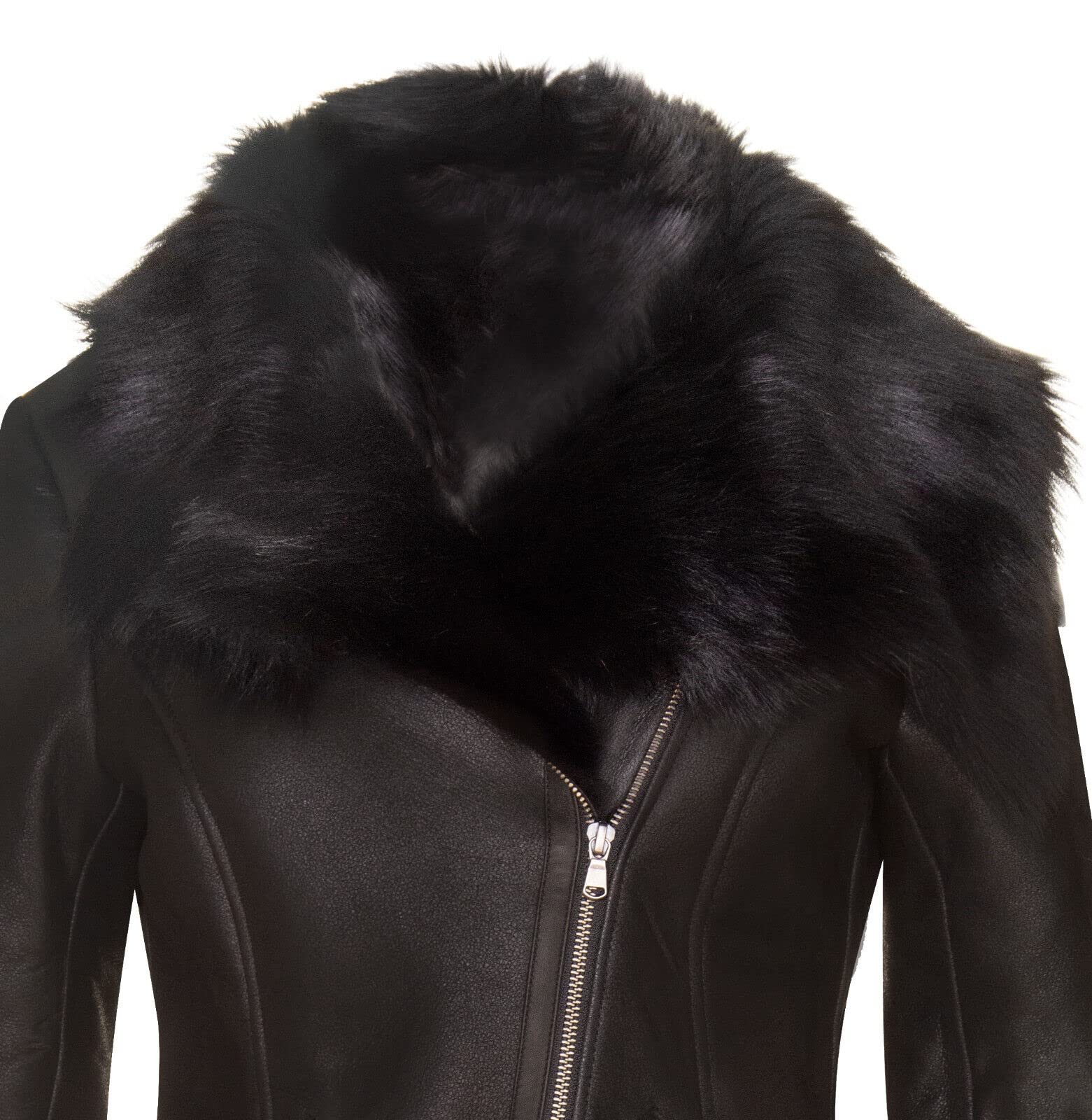 Кожаная куртка Infinity Leather Lambskin Motorcycle Sheepskin Aviator Leather Merino для женщин, фото №4