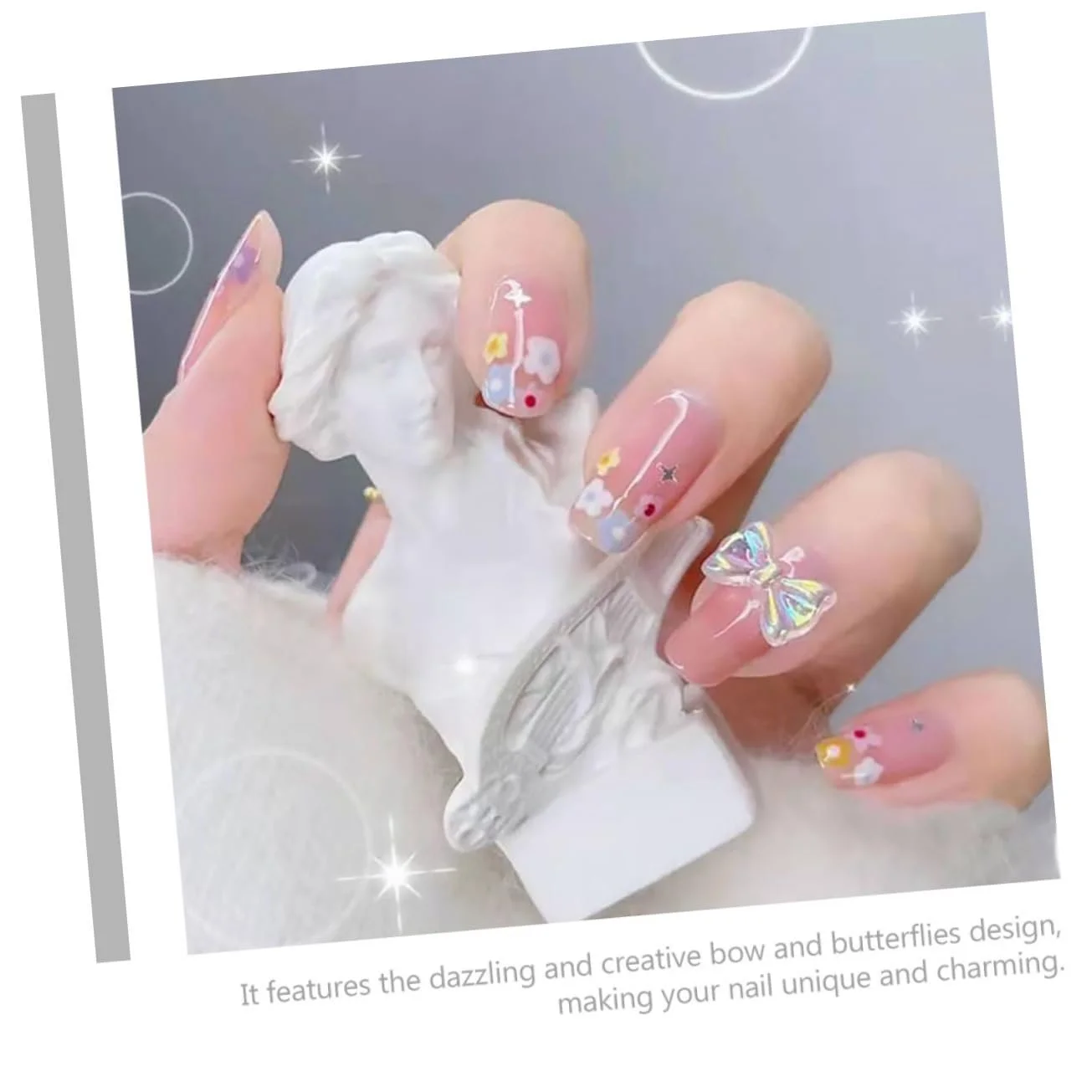 Прикраса для нігтів Бант NOLITOY 80 штук, фото №4