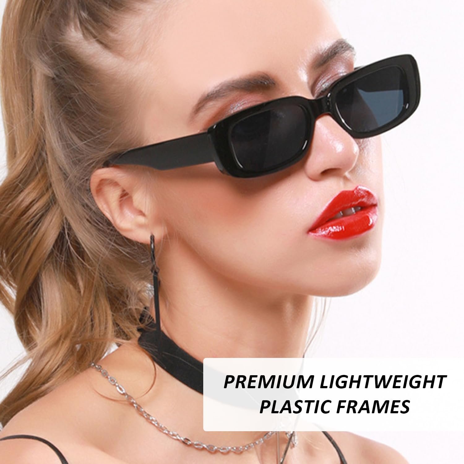 Очки NYGGTYK Ретро 90-х Маленькая оправа Черный, Красный, 10 шт, фото №6