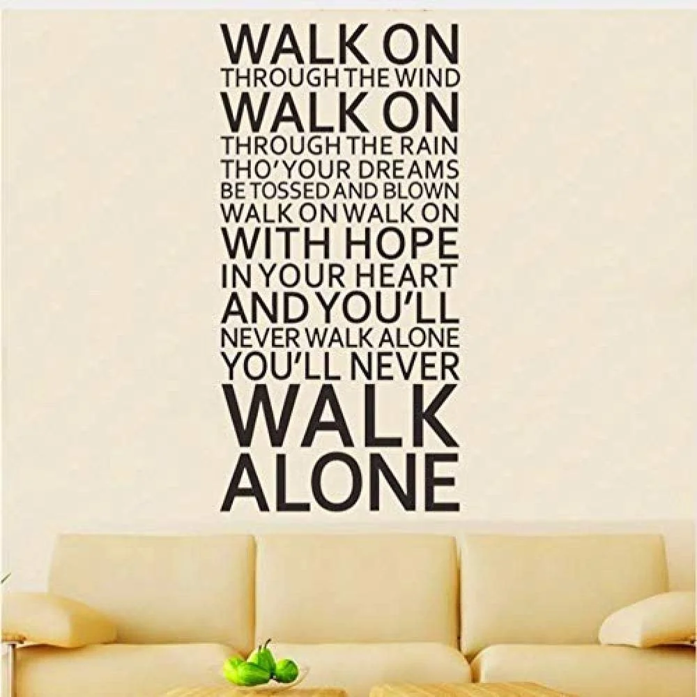 Наклейка на стіну Youll Never Walk Alone Inspirational Quotes 140 x 57 см, фото №5