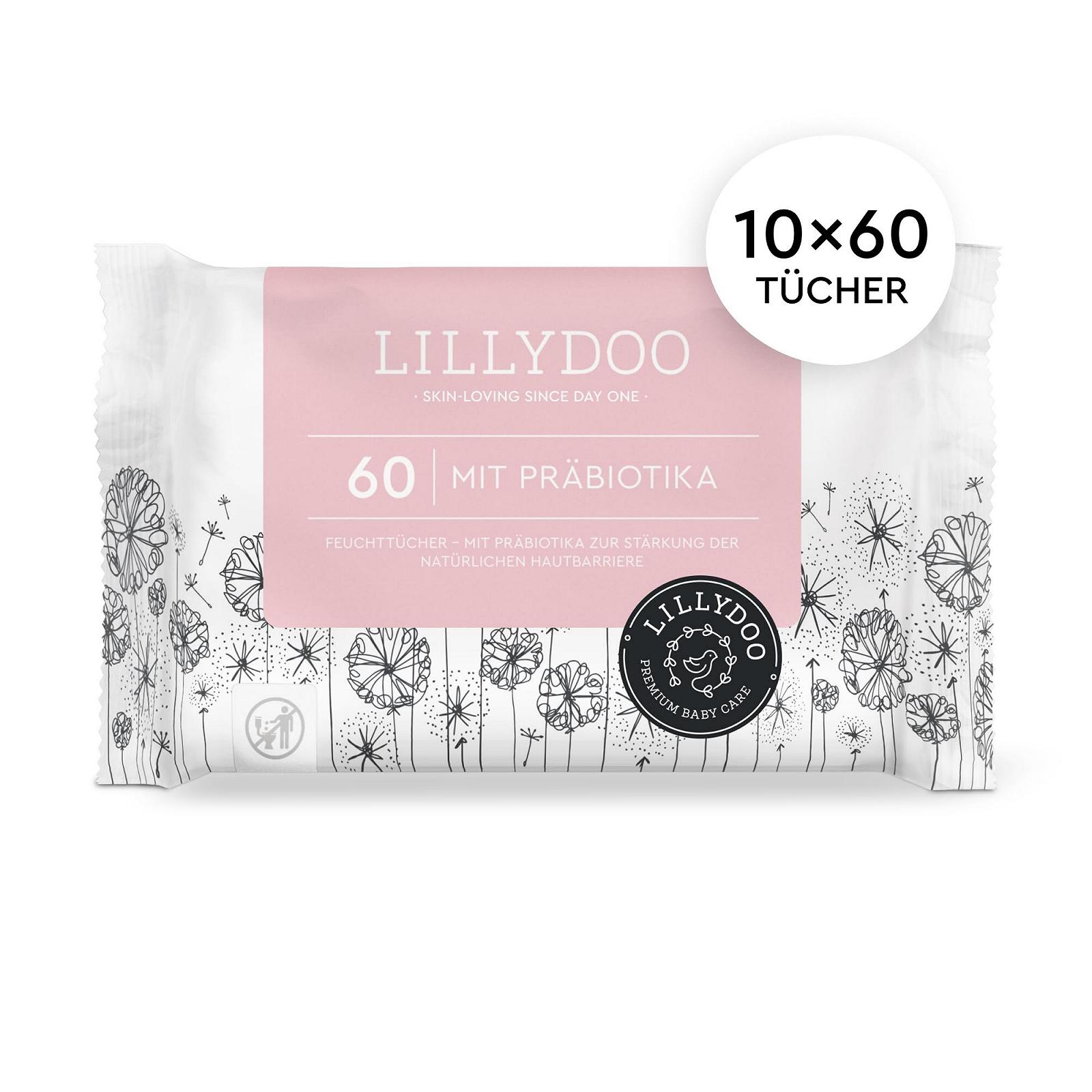 Влажные салфетки LILLYDOO Prebiotic 10 x 60 Без запаха, фото №2
