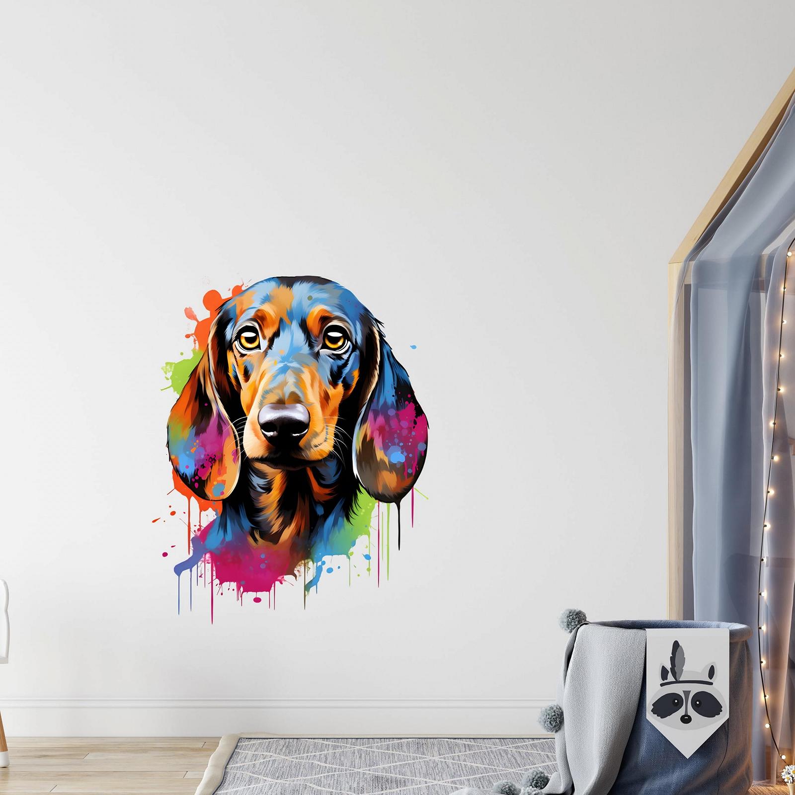 Наклейка на стіну GRAZDesign Dog Badger Кольорова 72 x 57 см, фото №3