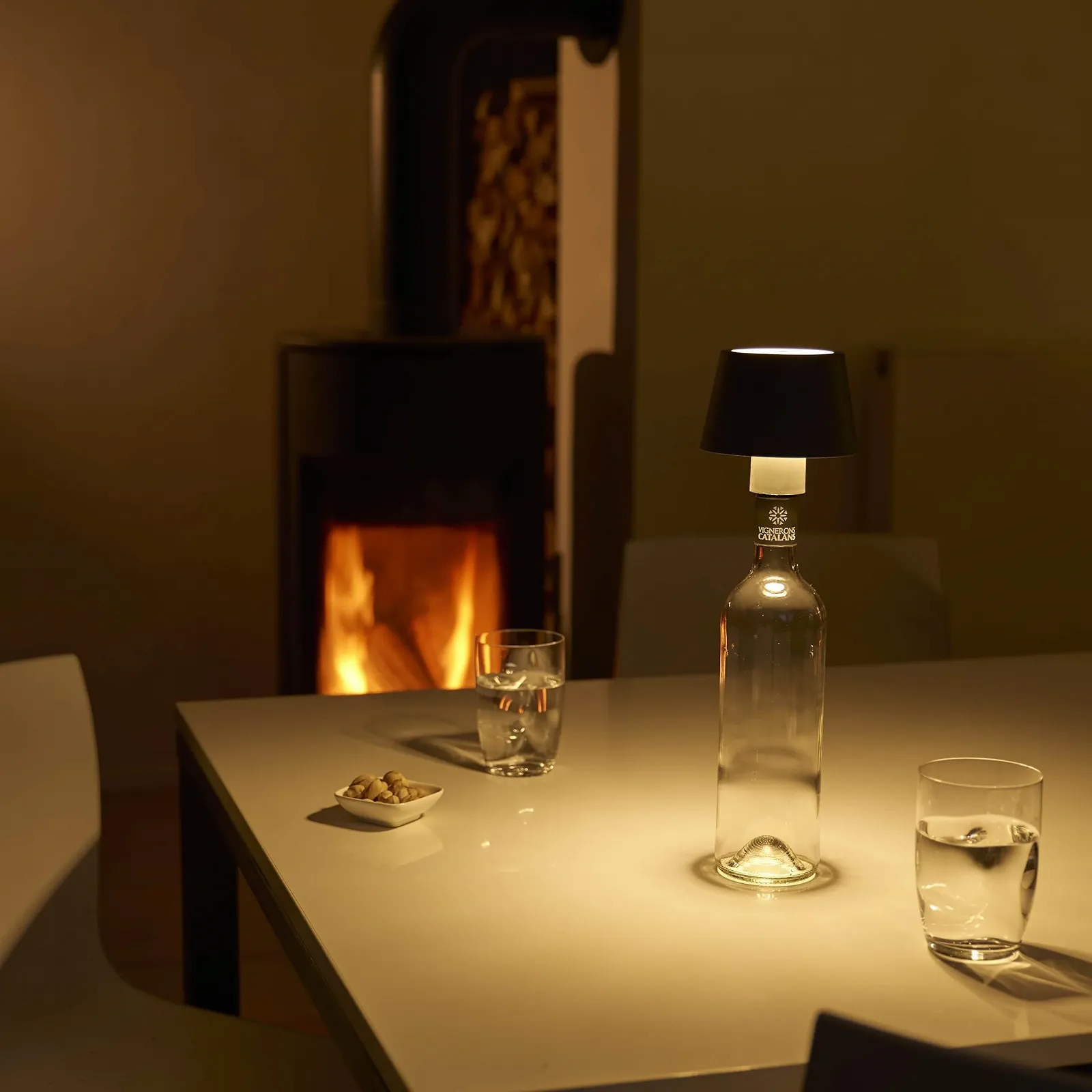 Акумуляторна настільна лампа для пляшок Northpoint LED Touch Sensor 3000 mAh 200 lm 3000 K Димована Сіра, фото №5