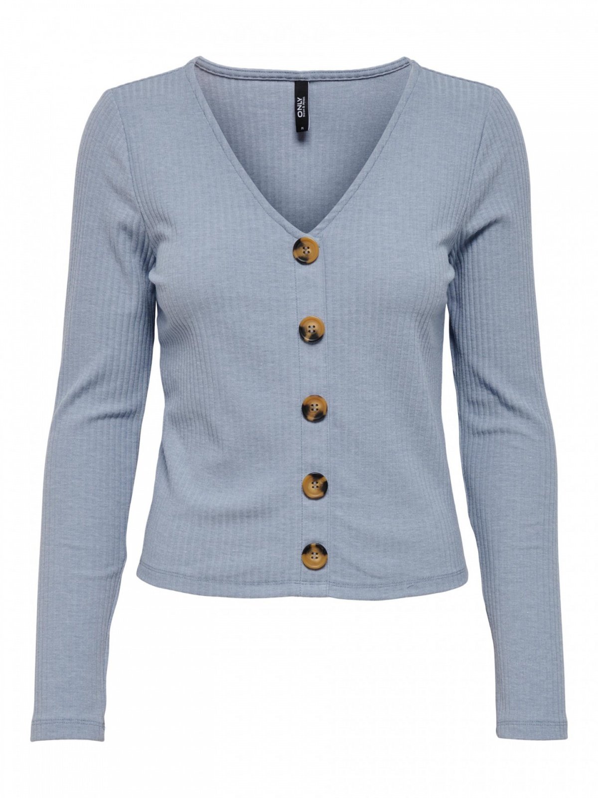 Блуза ONLNELLA L/S BUTTON TOP CS NN 15261547-Eventide ONLY Блакитний XS, фото №1