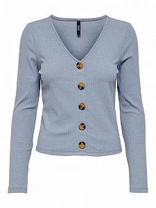 Блуза ONLNELLA L/S BUTTON TOP CS NN 15261547-Eventide ONLY Блакитний L - Фото 1