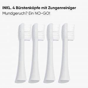 Електрична зубна щітка WunderZahn Clean Pro Sonic 4 режими чищення,, акумулятор на 8 тижнів Біла synthetic.ua - Фото 1