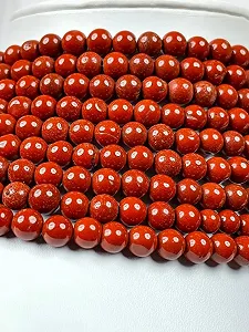 Бусины из натурального красного яшмового камня, рондель, ограненные, 6,5-7 мм, нить длиной 46 см, ожерелья, браслета - Фото 1