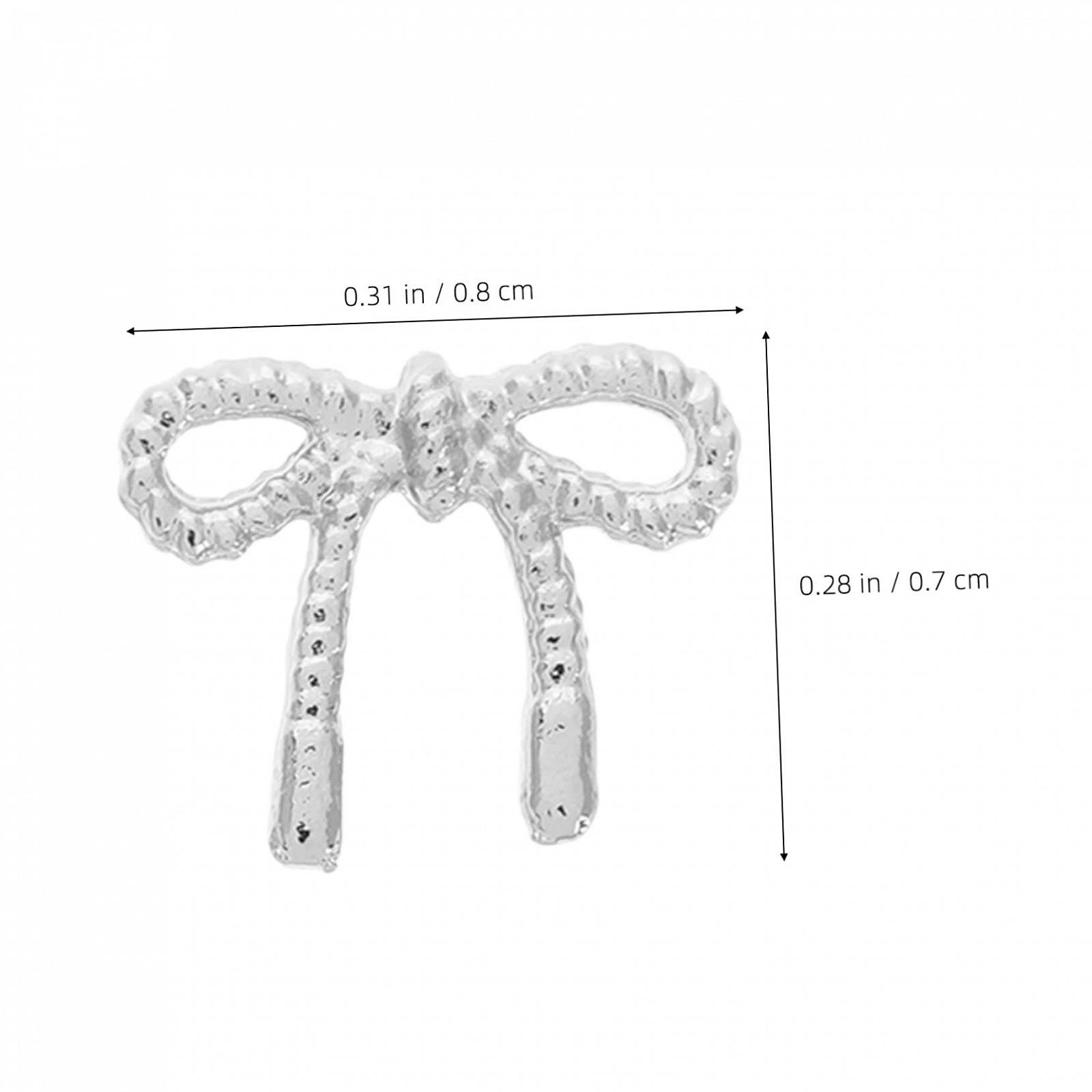 Подвеска для ногтей Бабочка Серебристый, 30 шт, фото №2
