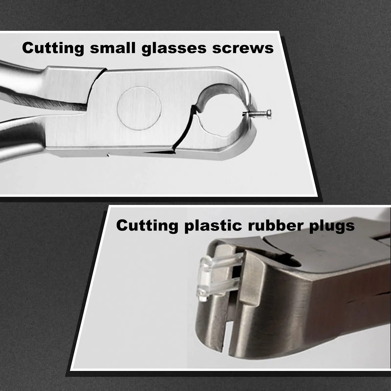 Плоскогубцы LEONTOOL для резки очков 5 дюймов для ремонта очков для резки длинных винтов Пластиковые резиновые заглушки Плоскогубцы для резки очков с профессиональными, фото №3 Плоскогубцы LEONTOOL для резки очков 5 дюймов для ремонта очков для резки длинных винтов Пластиковые резиновые заглушки Плоскогубцы для резки очков с профессиональными, фото №3