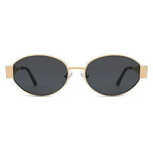 Солнцезащитные очки Овальные SOJOS SJ1217 Металлические Ретро Классические UV400 synthetic.ua - Фото 1