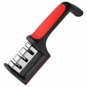 Точилка для ножів Boobeen багатофункціональна триступенева ручна прецизійна з фіксованим кутом - Фото 1