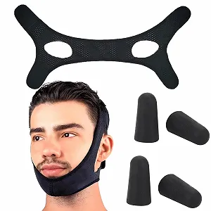 Купити Набір проти хропіння з 3 предметів Регульований ремінець на підборіддя Беруші - Фото 1 Набір проти хропіння з 3 предметів Регульований ремінець на підборіддя Беруші - Фото 1