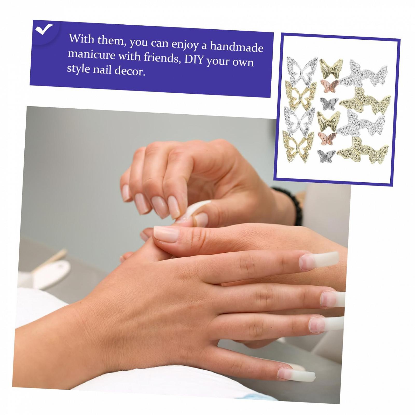 Подвески для ногтей FRCOLOR Бабочки 40 шт украшения для маникюра, фото №8
