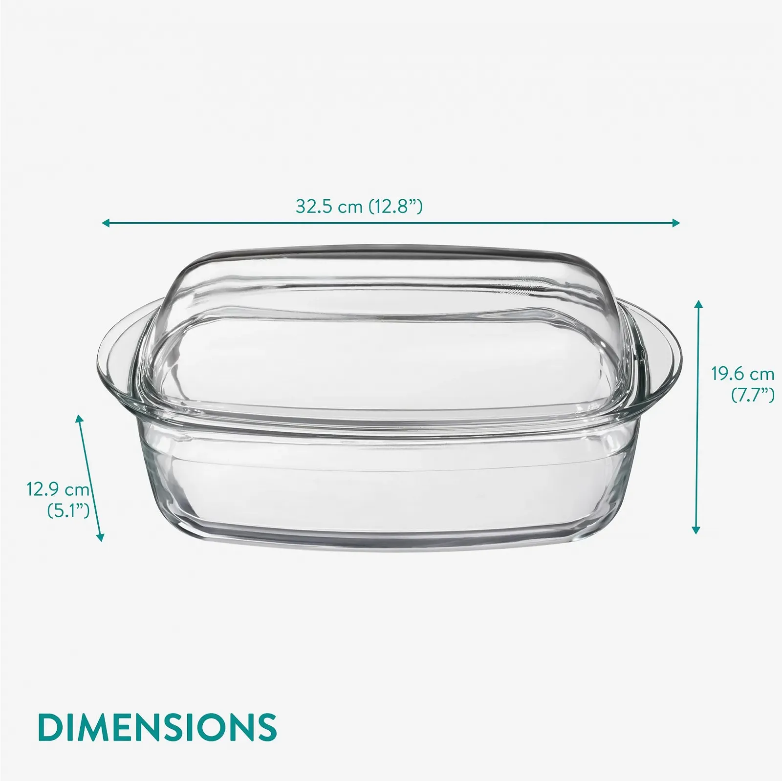 Форма для запікання Navaris 4,5 л скляна жаростійка прямокутна з кришкою, фото №6