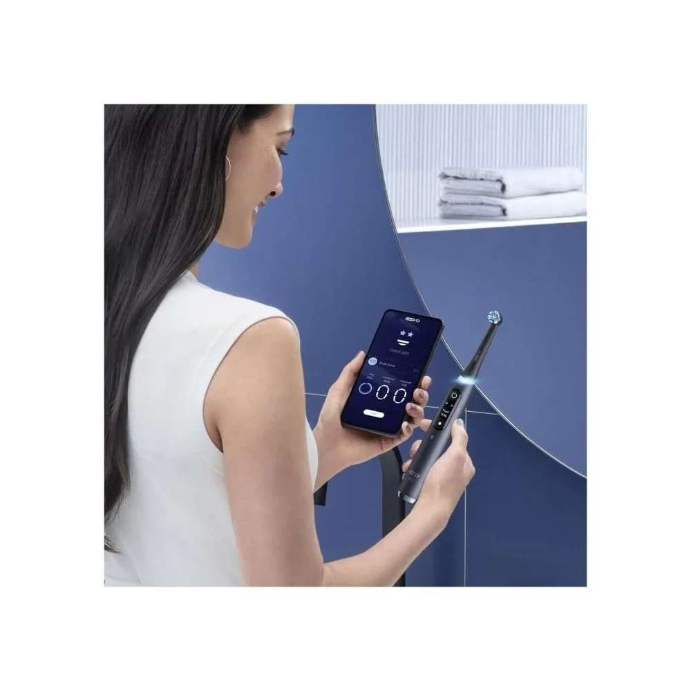Электрическая зубная щетка Oral-B iO Series 9 Special Edition Bluetooth 7 режимов 1 дорожный футляр 1 сумка Black, фото №4