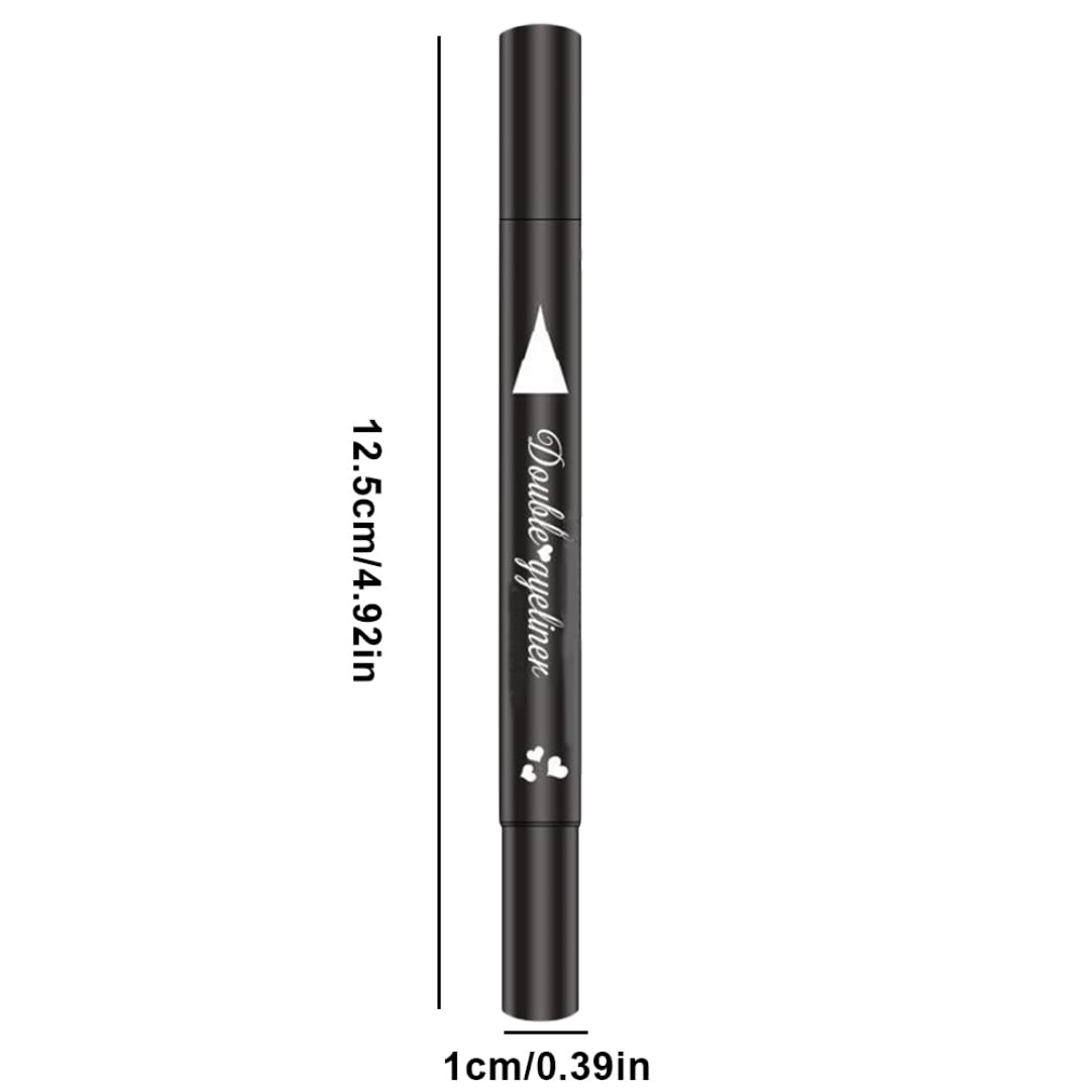 Водостійка підводка Eyeliner Stamp 2 в 1 двостороння водостійка рідка підводка Black Heart, фото №6