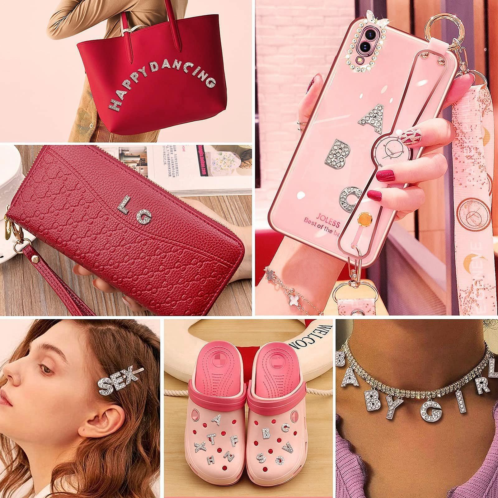 Украшения для ногтей AIERSA, 3D стразы в форме букв, 52 шт., серебристые, 8 мм, фото №7