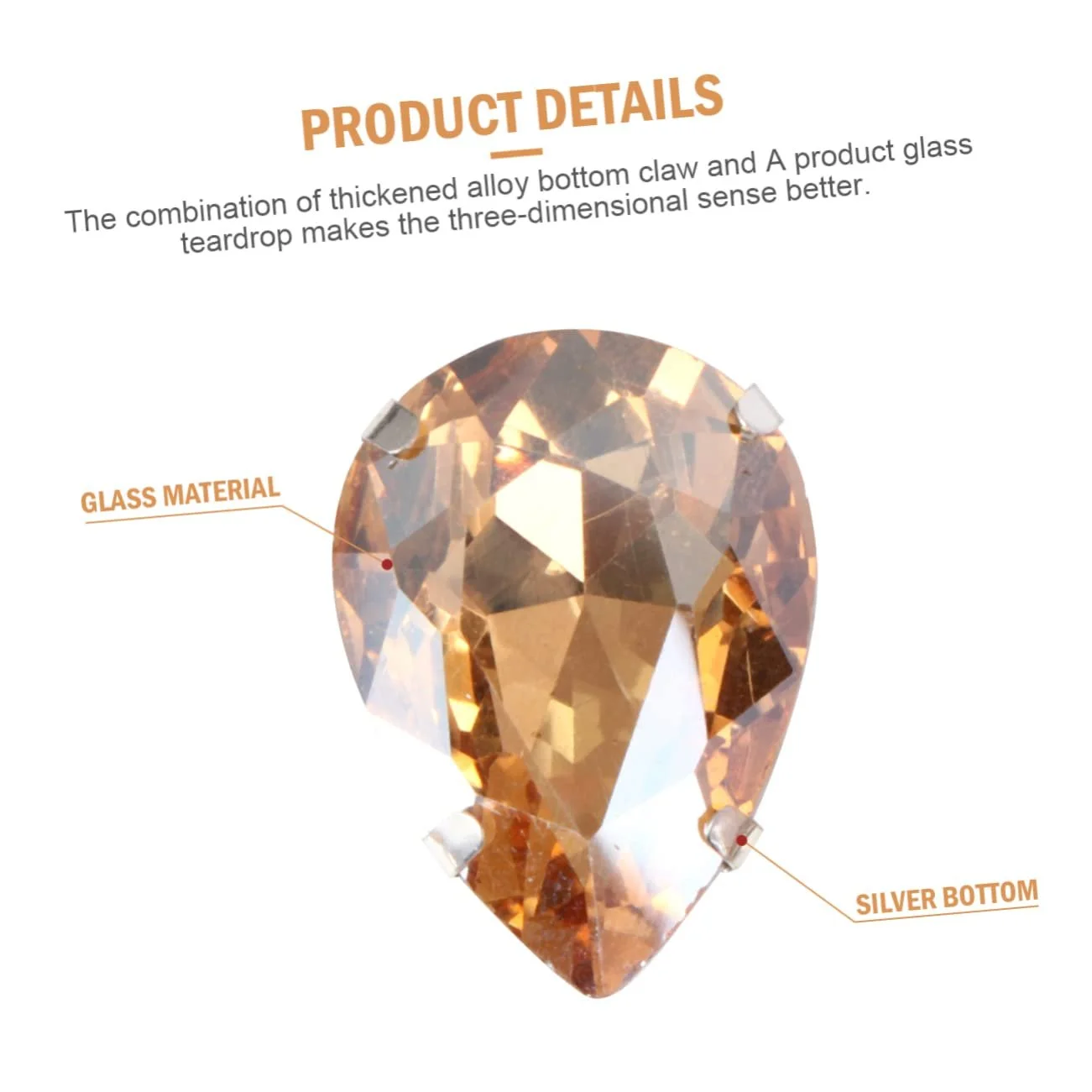 Стразы Стеклянные Operitacx Каплевидной формы Смешанная форма 150 шт., фото №7