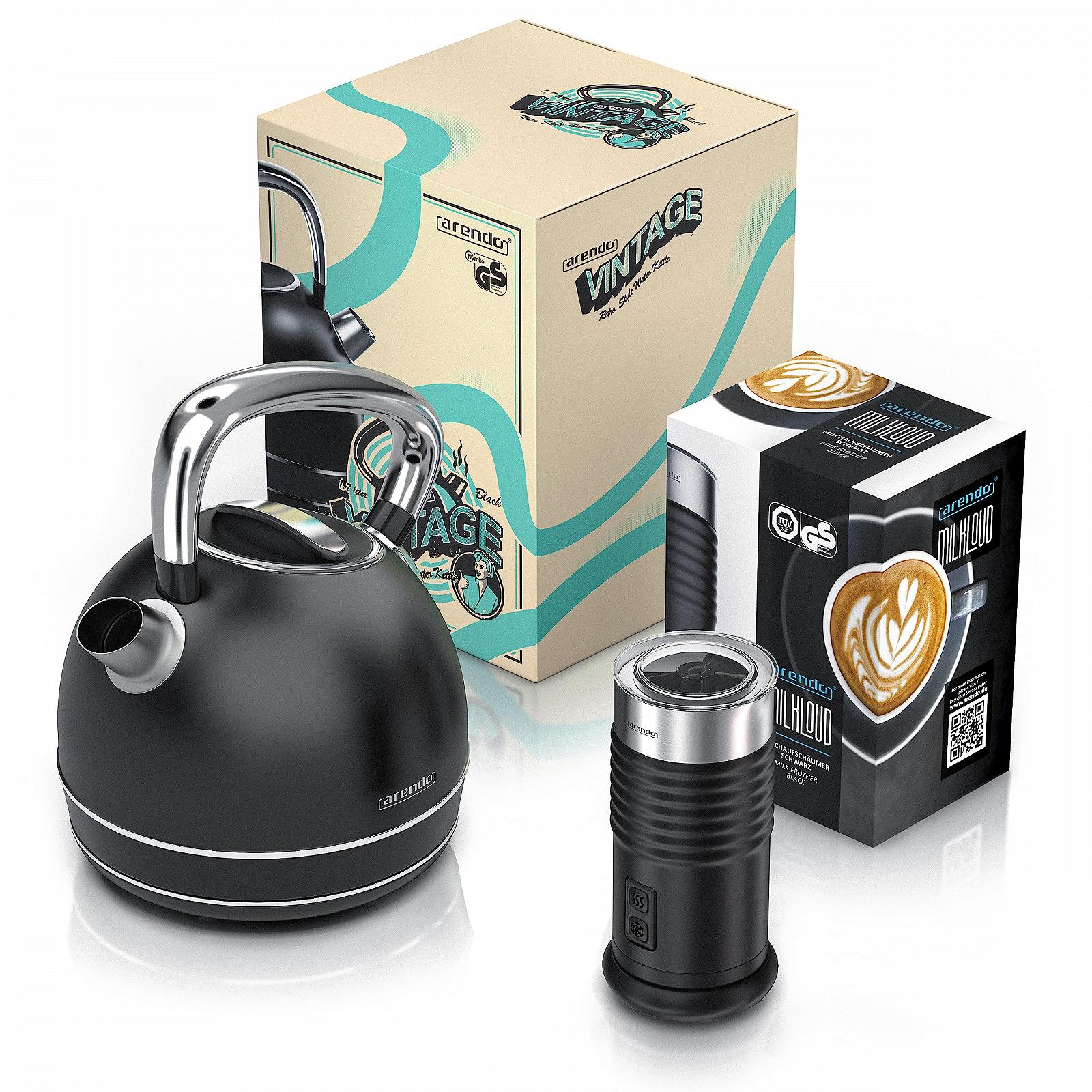 Електрочайник Arendo 2200 Вт 1,7 л Чорний, фото №6 Електрочайник Arendo 2200 Вт 1,7 л Чорний, фото №6