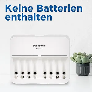 Зарядное устройство Panasonic eneloop Smart 8 для 1–8 аккумуляторов AA/AAA NI-MH, с 8 светодиодными индикаторами и 9 функциями безопасности, синий, BQ-CC63 synthetic.ua - Фото 1