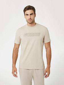 Мужская футболка GUESS Activewear / Светло-бежевая / Размер M - Фото 1