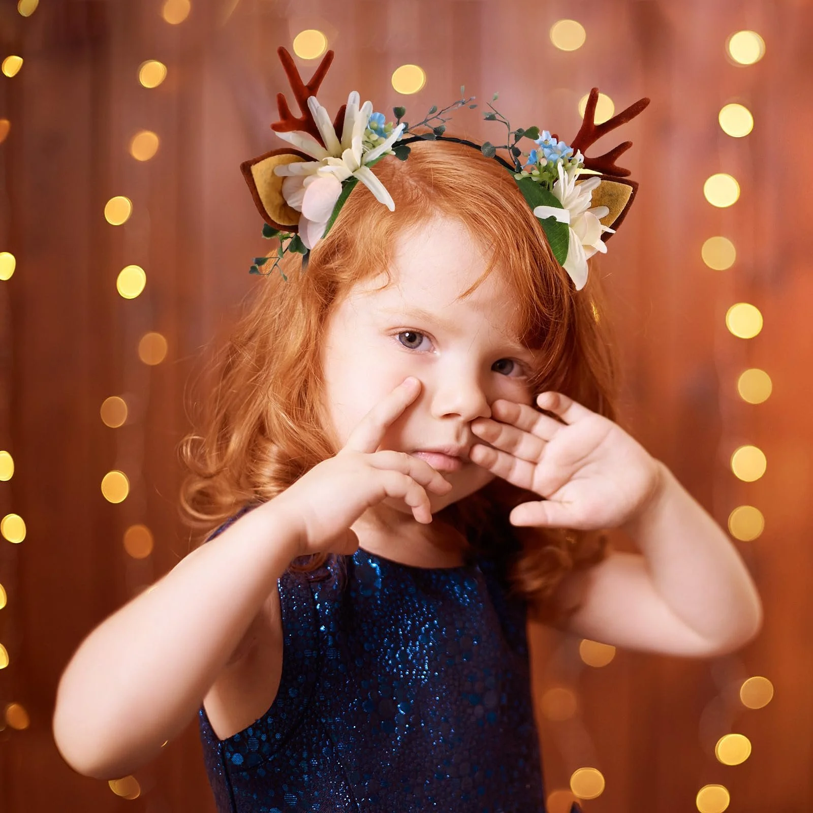 Обруч Рождественские рога Minkissy, фото №5